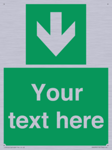 Safe condition Custom arrow down sign